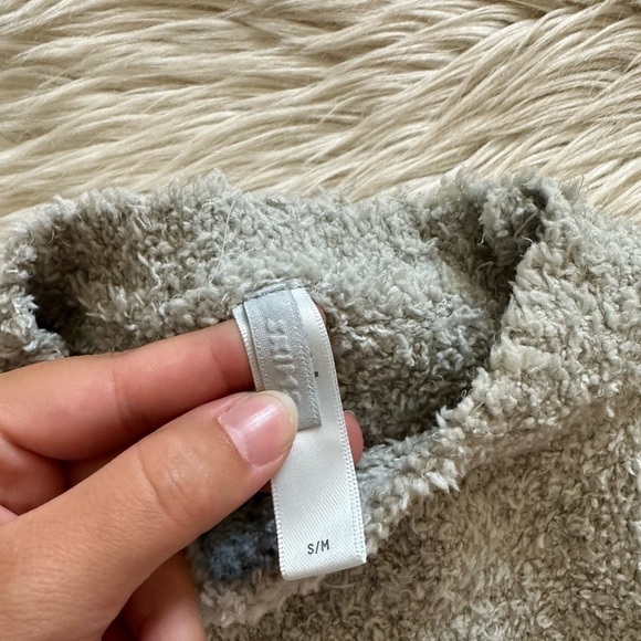 SKIMS Cozy Knit Cropped T-Shirt In Aqua - Picture 5 of 5